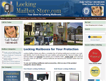 Tablet Screenshot of lockingmailboxstore.com